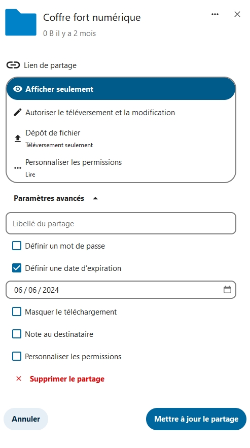 Stockage cloud sécurisé